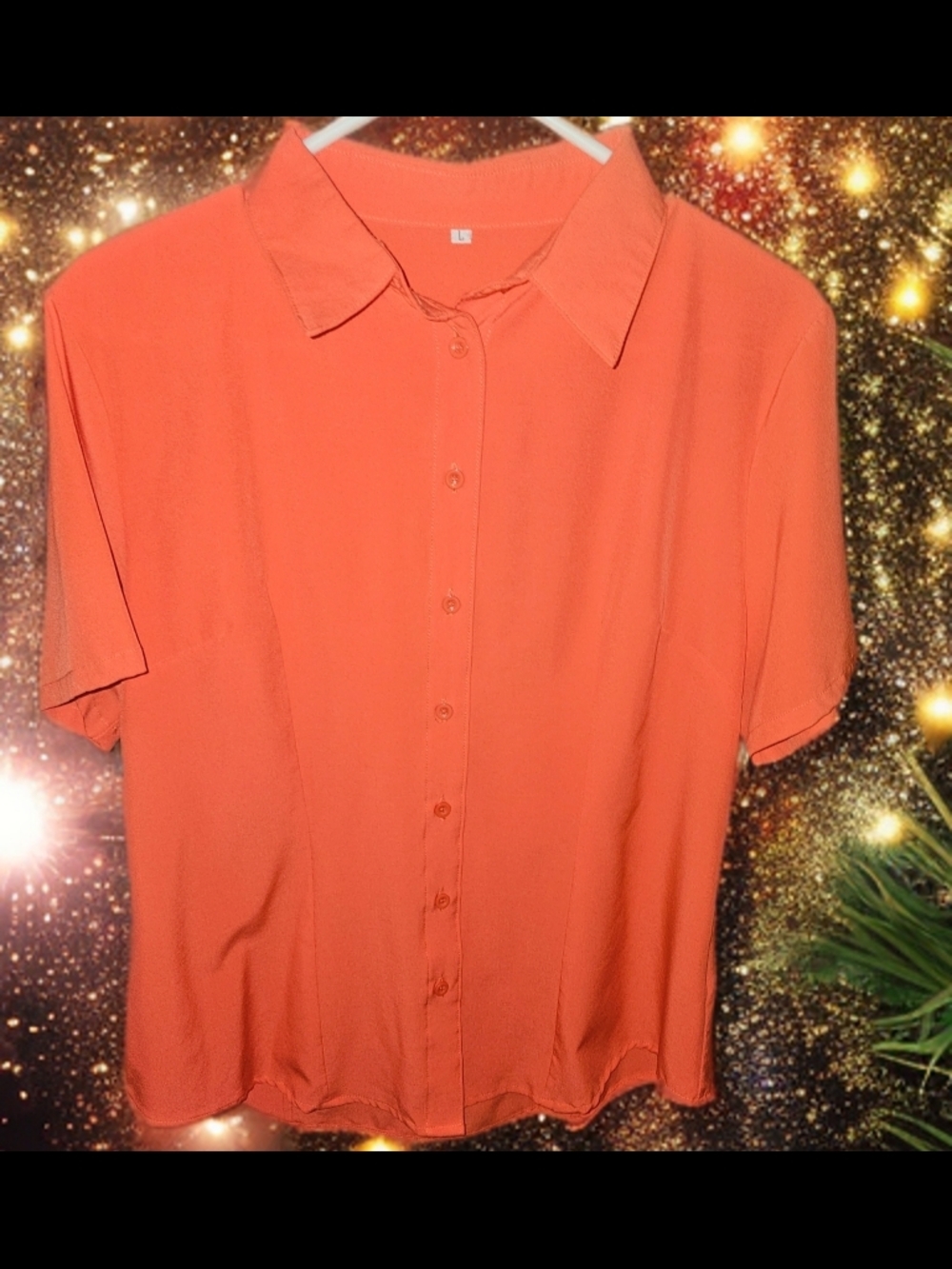 SHEIN Coral Button-Down Short Sleeve Shirt 👚👕 #SHEIN #Shirt #Coral